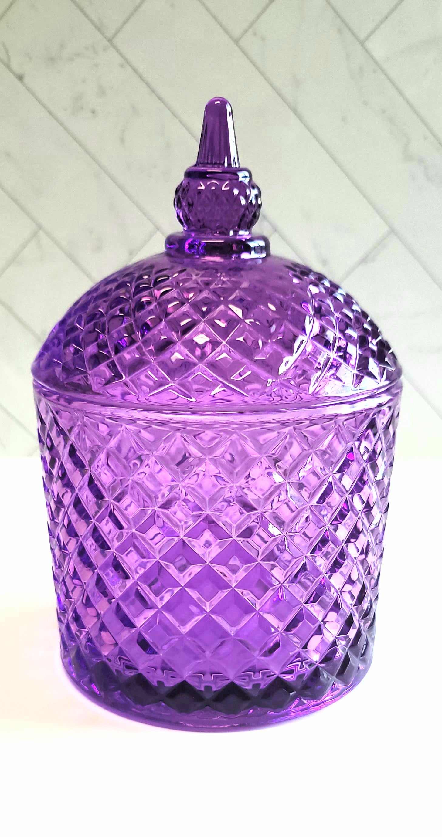 Iridescent candle containers luxury purple candle vessels decoration