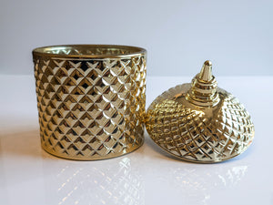 Spire-Gold Candle Vessel