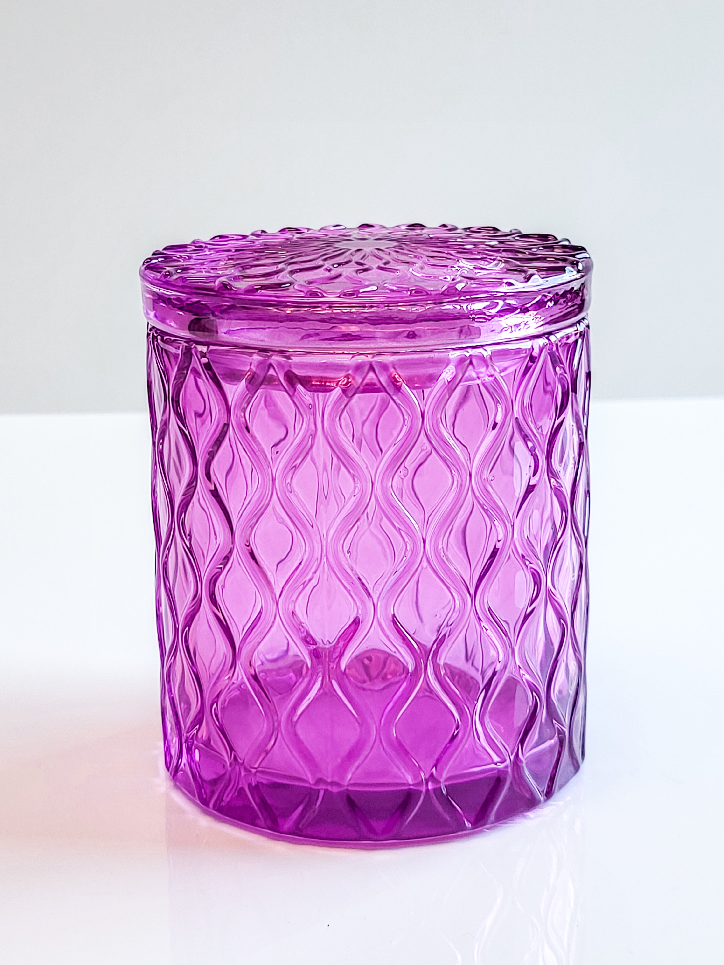 Iridescent candle containers luxury purple candle vessels decoration