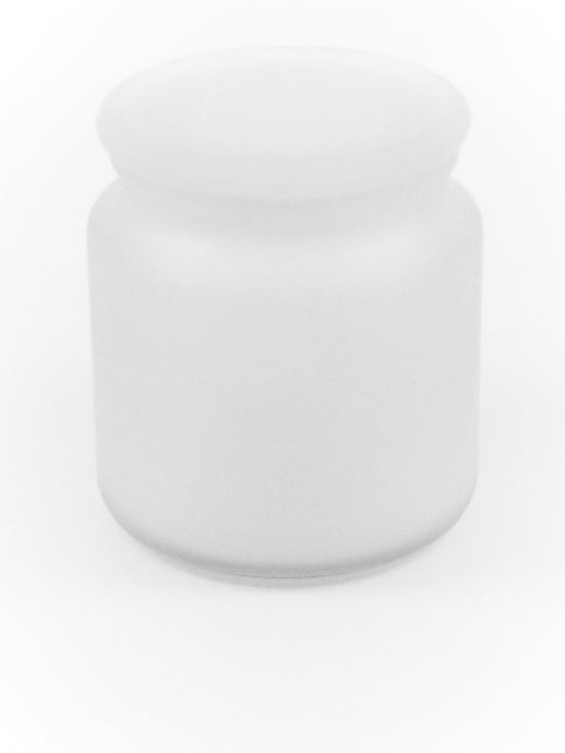 Apotho - Frosted White Candle Vessel